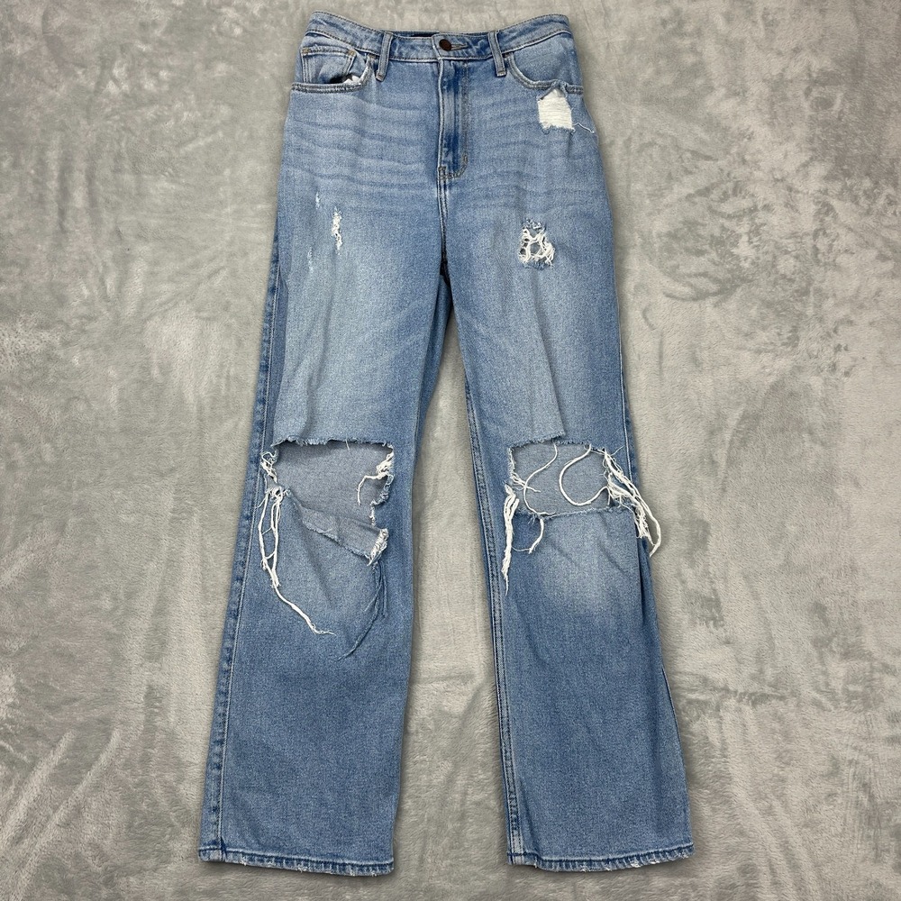 Vintage Hollister Ultra High-Rise‎ Dad Jeans Womens 25x29 Blue Denim Distressed